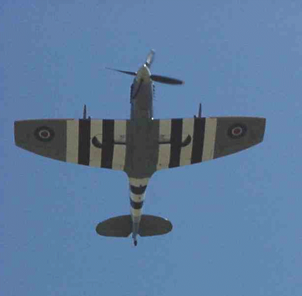 Spitfire in fly past