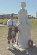 The memorial and Sculpter, Andy DeComyn