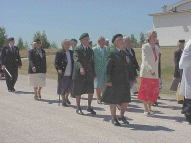 Veterans in a march past
